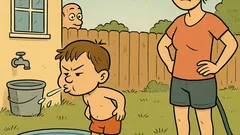 Vic: Mama, mama! Kad ćemo napuniti bazen?